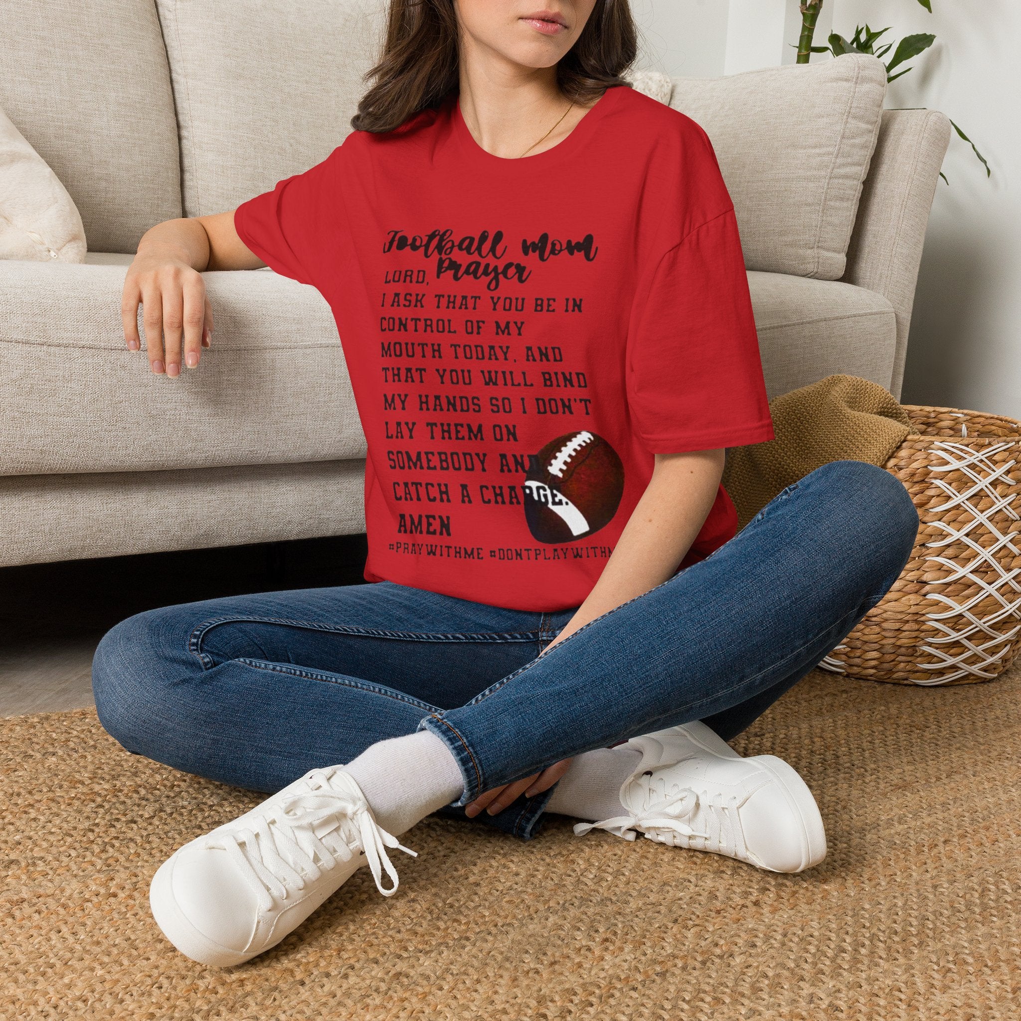 Football mom prayer T-shirt
