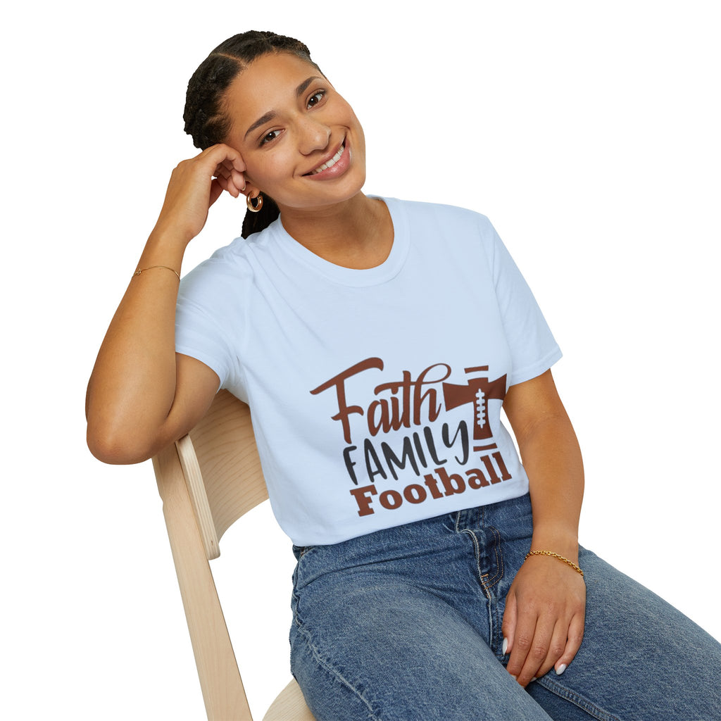 Faith,Family,Football T-shirt