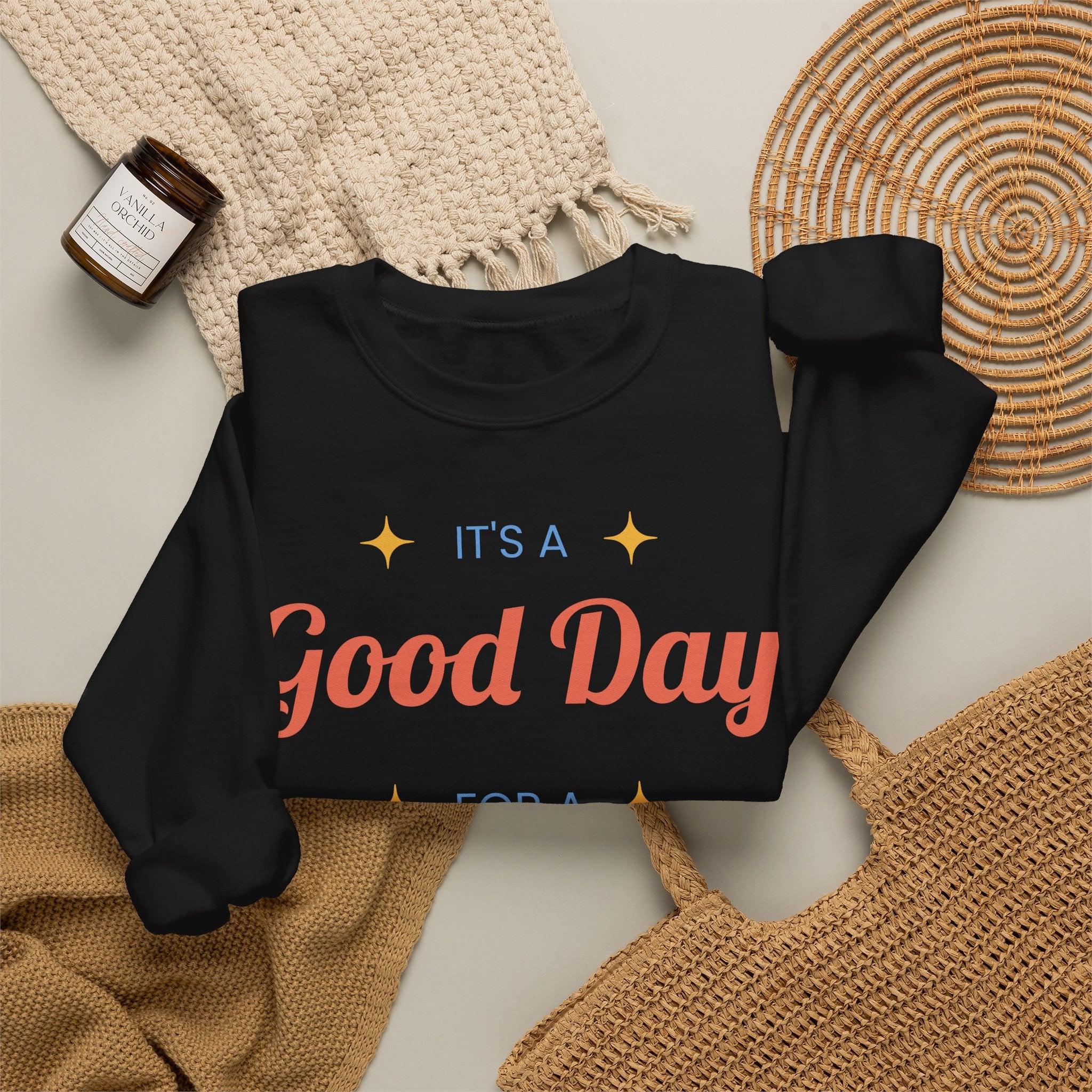 Birthday Crewneck Sweatshirt — "It's a Good Day for a Birthday"