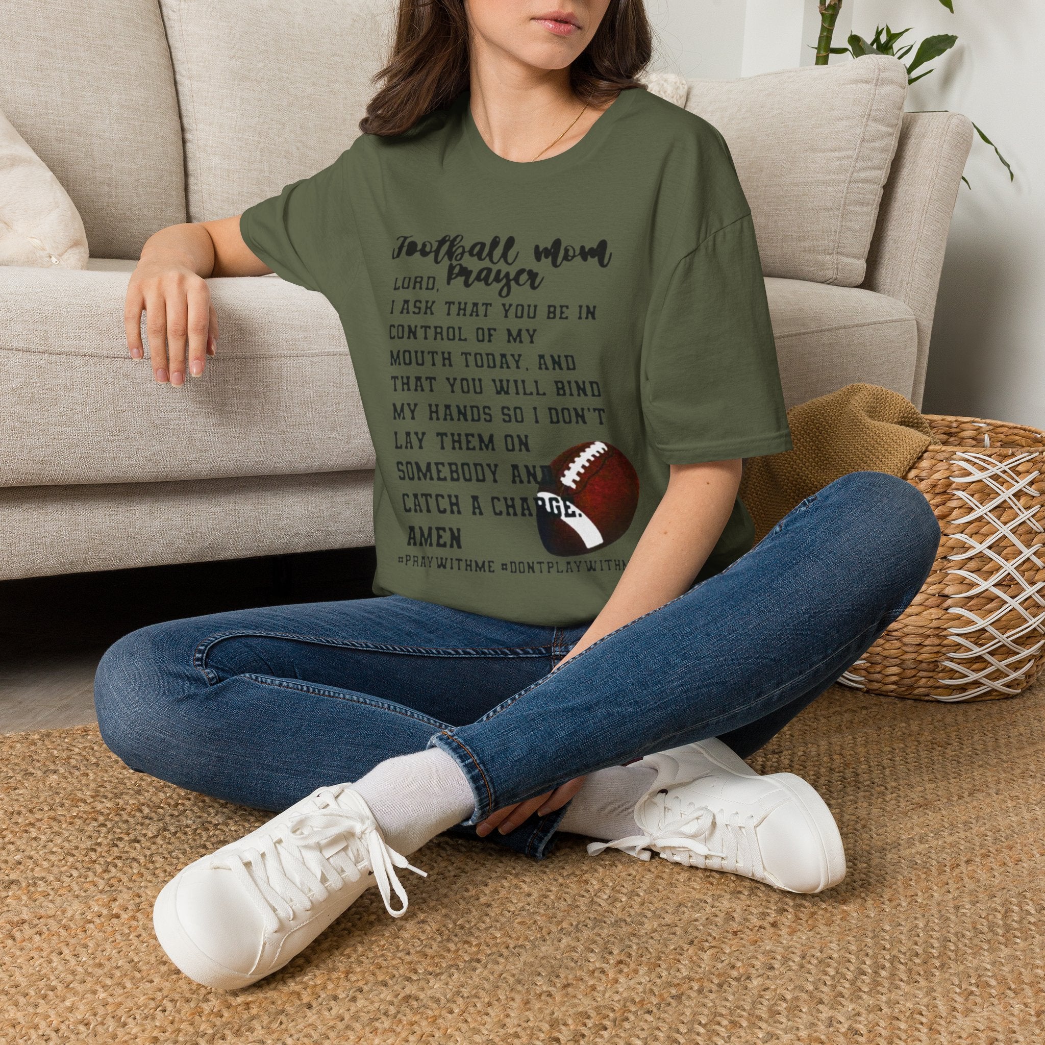 Football mom prayer T-shirt