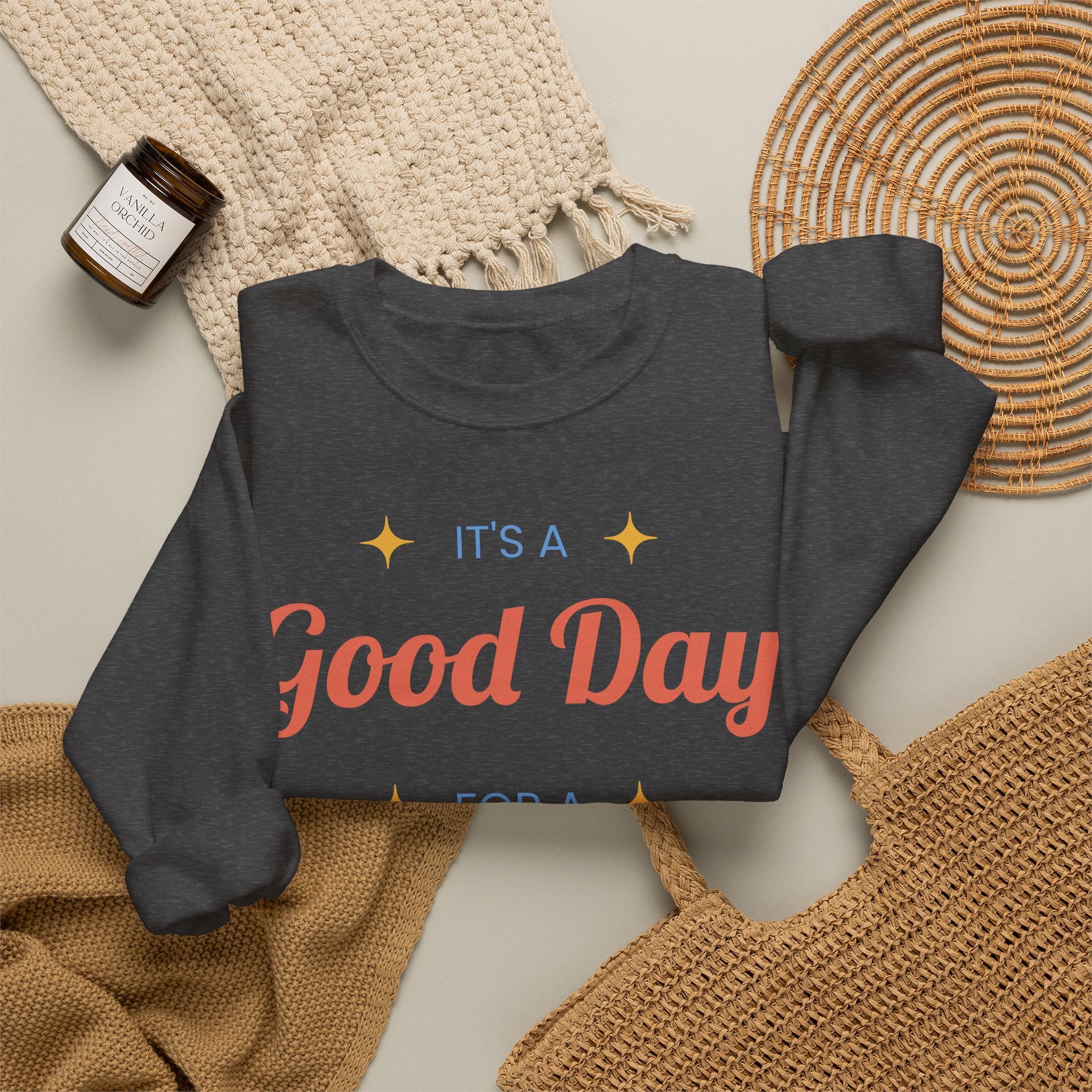 Birthday Crewneck Sweatshirt — "It's a Good Day for a Birthday"