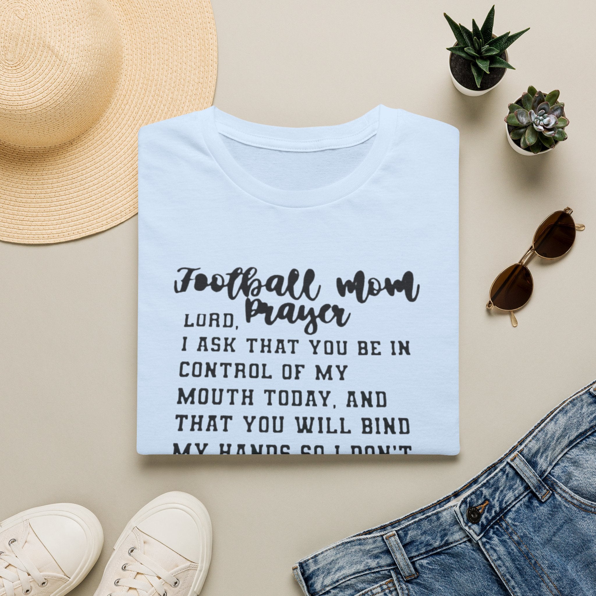 Football mom prayer T-shirt